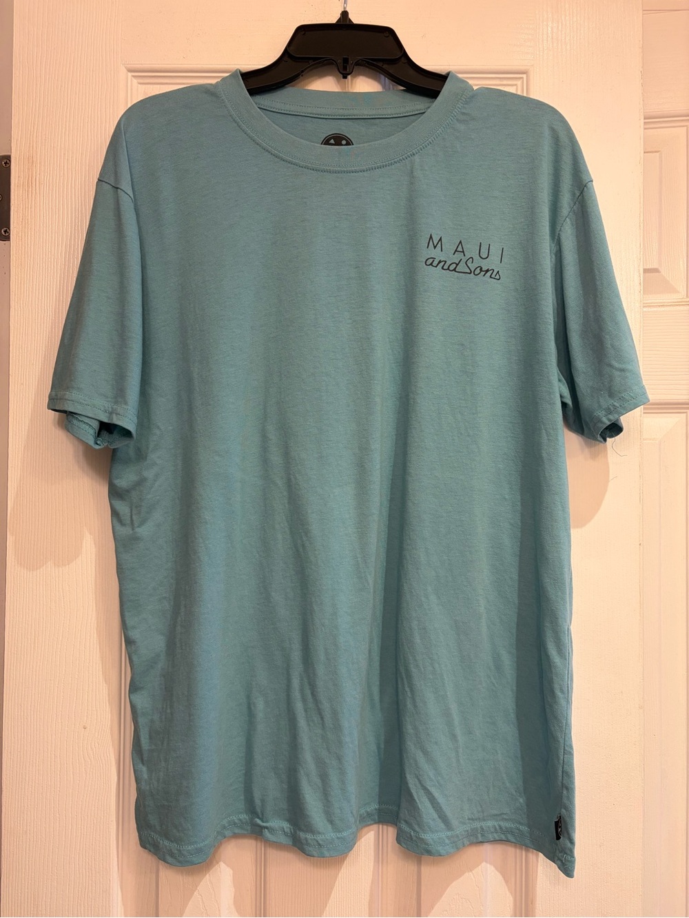 Maui and Sons Light Aqua Short-Sleeve Logo Tee